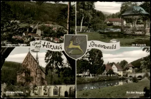 Ansichtskarte Hirsau-Calw 4 Bild Stadt Kurpark Fluss 1972