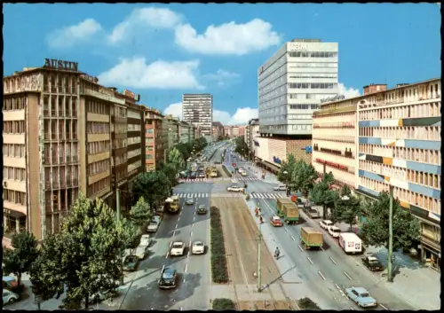 Ansichtskarte Düsseldorf Berliner Allee IBM Hochhaus 1972