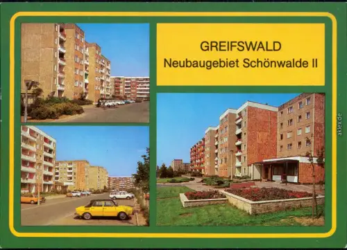 Ansichtskarte Greifswald Neubaugebiet 1981