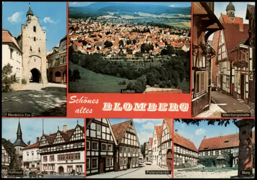 Ansichtskarte Blomberg Luftbild Weinbergstraße uvm 1977