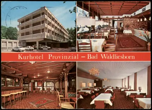 Ansichtskarte Bad Waldliesborn Mehrbild Kurhotel Provinzial mit Innen 1984