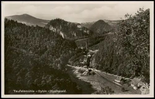 Ansichtskarte Oybin Umland-Ansicht Teufelsmühle - Oybin Hochwald 1940