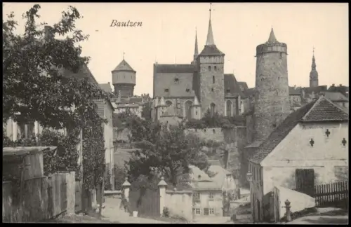 Ansichtskarte Bautzen Budyšin Stadtpartie 1914