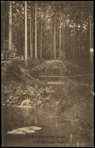 Grillenburg-Tharandt Die Warnsdorfer Quelle im Grillenburger Walde 1914