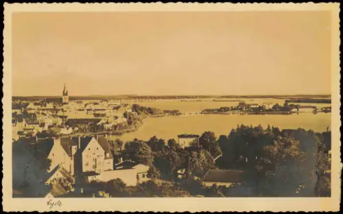Postcard Lyck Ełk Stadtblick Fotokarte 1934  Sonderstempel Hohenstein