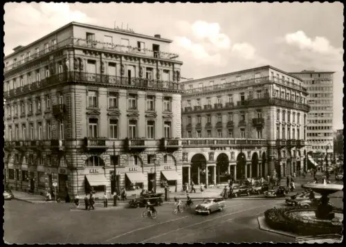 Frankfurt am Main Friedensstraße, Autos Geschäft - Fotokarte 1962