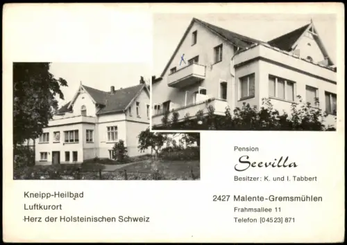 Ansichtskarte Bad Malente-Gremsmühlen-Malente Seevilla 2 Bild 1961