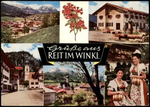 Reit im Winkl Stadtteilansichten Frauen in Tracht BMW Isetta 1982