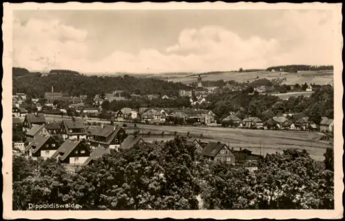Ansichtskarte Dippoldiswalde Panorama-Ansicht Häuser Partie 1937