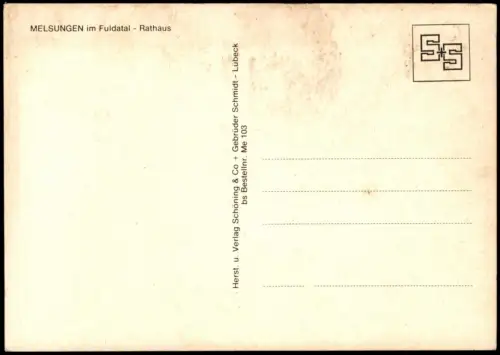 Ansichtskarte Melsungen MELSUNGEN im Fuldatal Rathaus 1980