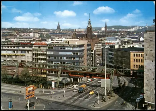 Ansichtskarte Wuppertal Brausenwerther Brücke, Straße 1979