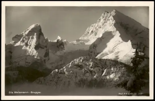 Ansichtskarte Berchtesgaden Umland-Ansicht Alpen Die Watzmann-Gruppe 1930