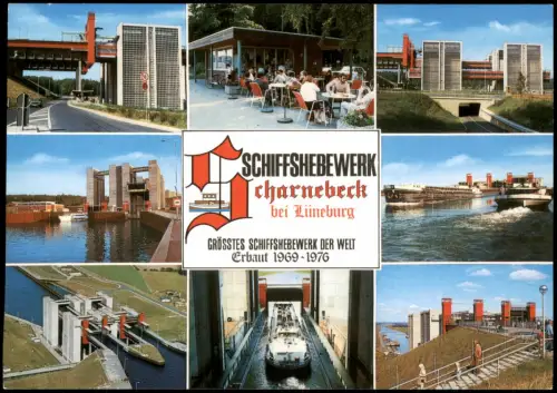 Ansichtskarte Scharnebeck Schiffshebewerk mit Pavillon am Hebewerk 1980