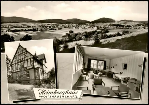 Ansichtskarte Wolfshagen (Harz) 3 Bild Stadt Heimberghus Raum 1966