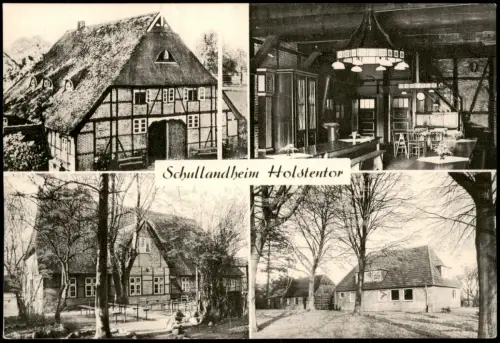 Ansichtskarte Hoisdorf Schullandheim Holstentor 4 Bildkarte 1956