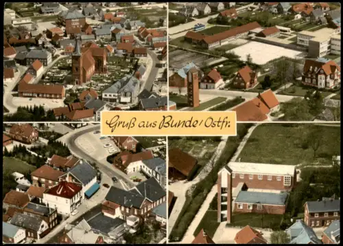 Ansichtskarte Bunde (Ostfriesland Lk Leer) Luftbilder Luftaufnahme 4 Bild 1980