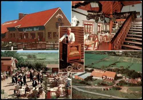Ansichtskarte Borkum 5 Bild Upholm Hof Leierkasten Spieler 1973