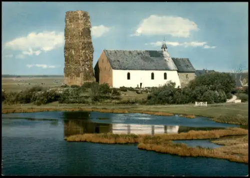Ansichtskarte Amt Pellworm Alte Kirche 1979