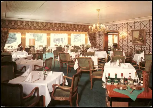 Ansichtskarte Bad Pyrmont Hotel Bergkurpark Ockelstraße Gastraum 1978