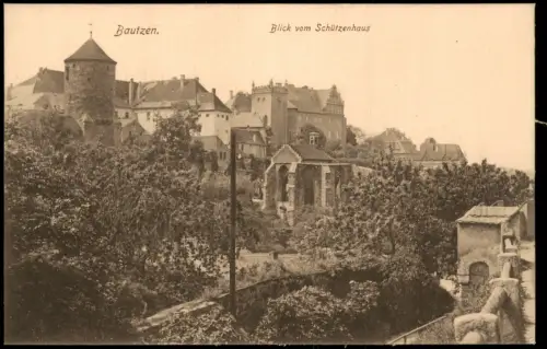 Ansichtskarte Bautzen Budyšin Blick vom Schützenhaus 1914