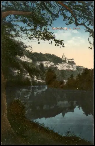 Ansichtskarte Saaleck-Bad Kösen Rudelsburg von der Saale 1914