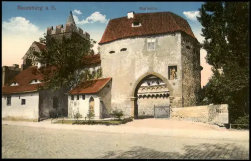 Ansichtskarte Naumburg (Saale) Partie am Marientor 1914