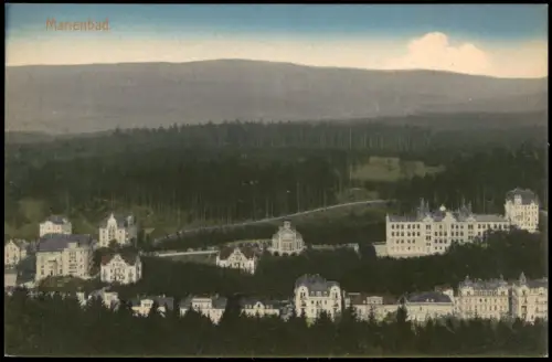 Marienbad Mariánské Lázně Blick auf die Stadt - colorierte AK 1914