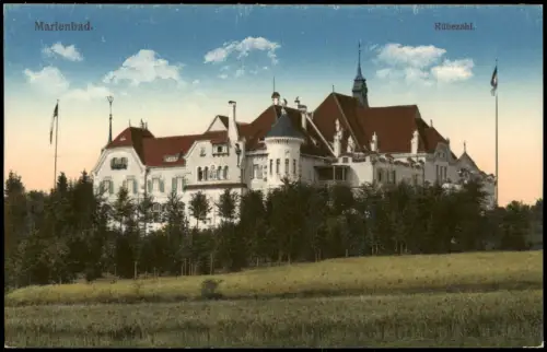Postcard Marienbad Mariánské Lázně Hotel Rübezahl 1914