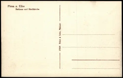 Ansichtskarte Pirna Rathaus, Stadtkirche Markt 1914