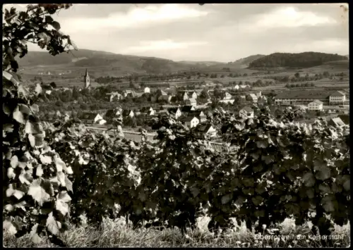 Oberrotweil-Vogtsburg im Kaiserstuhl Blick von den Weinbergen auf die Stadt 1977