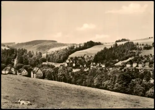 Pöhla-Schwarzenberg (Erzgebirge) Panorama-Ansicht zur DDR-Zeit 1975/1964