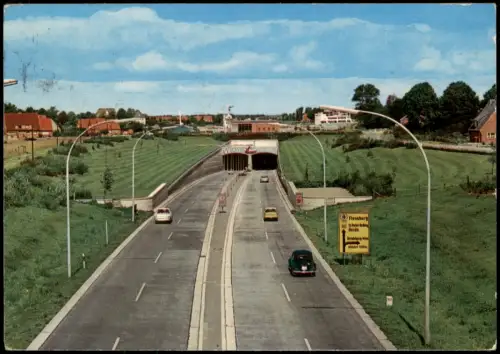 Rendsburg Straßen-Tunnel unter dem Nord-Ostsee-Kanal, VW Käfer 1987