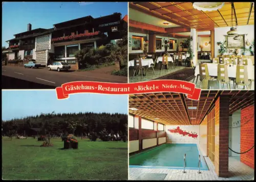 Ansichtskarte Freiensteinau 4 Bild Gästehaus Jöckel Schwimmbad Gastraum 1989