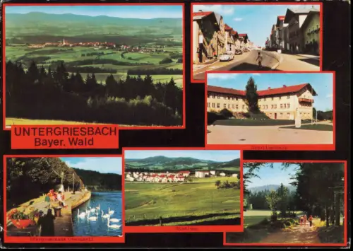 Ansichtskarte Untergriesbach Straße Siedlung Stadt Mehrbild 1987