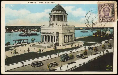 Postcard New York City Grants Tomb 1929