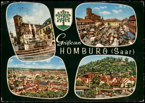 Ansichtskarte Homburg ( Saarpfalz) Markt Brunnen Stadt 4 Bild 1975