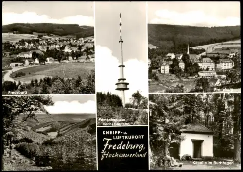 Ansichtskarte Fredeburg (Hochsauerland) Stadt Kapelle Fernsehsender MB 1968