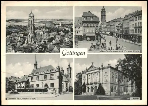 Ansichtskarte Göttingen Stadt, Weender Straße, Theater 4 Bild 1950