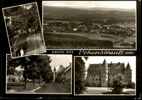 Ansichtskarte Vohenstrauß Mehrbild Schloß, Straße, Grenze 1972