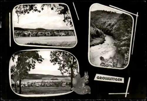 Großlittgen Mehrbildkarte mit 3 Ortsansichten Grosslittgen 1967