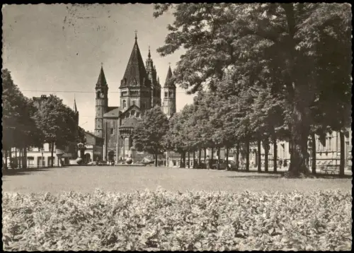 Ansichtskarte Mainz Fischtorplatz und Dom 1964