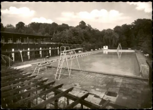 Ansichtskarte Friedrichsthal (Saar) Schwimmbad Fotokarte 1969
