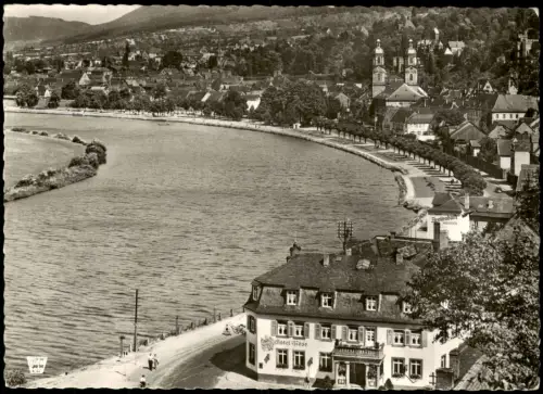 Ansichtskarte Miltenberg (Main) Mainpartie Stadt Hotel Rose 1965