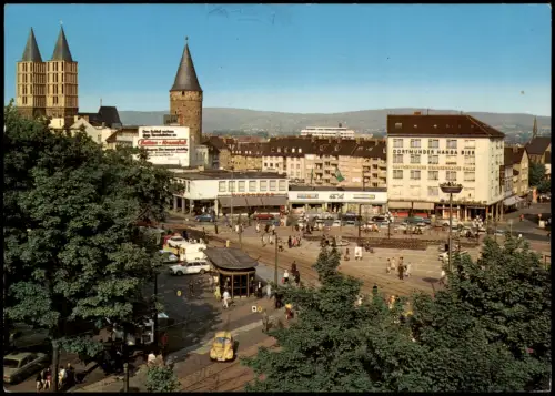 Ansichtskarte Kassel Königsplatz und Martinskirche 1974