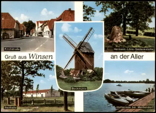 Winsen (Aller) Reithalle Kirchstraße Bockmühle Bootsanleger 1970