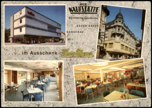 Gaggenau KAUFSTÄTTE Ausschank König-Pilsener Bier (Mehrbildkarte) 1964