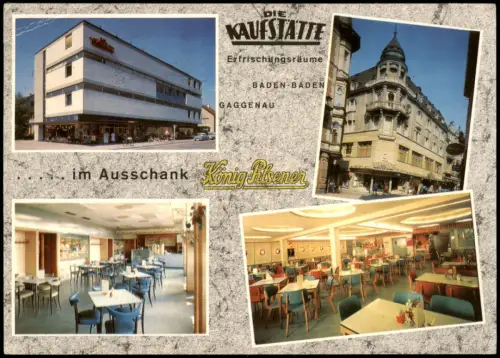 Gaggenau DIE KAUFSTÄTTE Ausschank König-Pilsener Bier (Mehrbildkarte) 1966