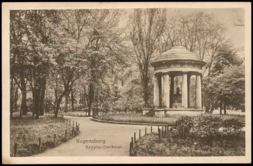 Ansichtskarte Regensburg Keppler-Denkmal 1920