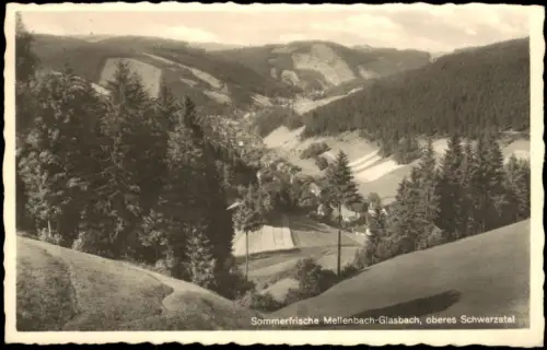 Mellenbach-Glasbach Panorama Sommerfrische   oberes Schwarzatal 1949