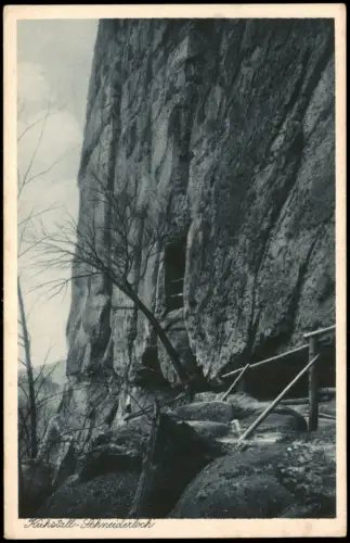 Kirnitzschtal-Sebnitz Sächsische Schweiz, Kuhstall Schneiderloch 1933